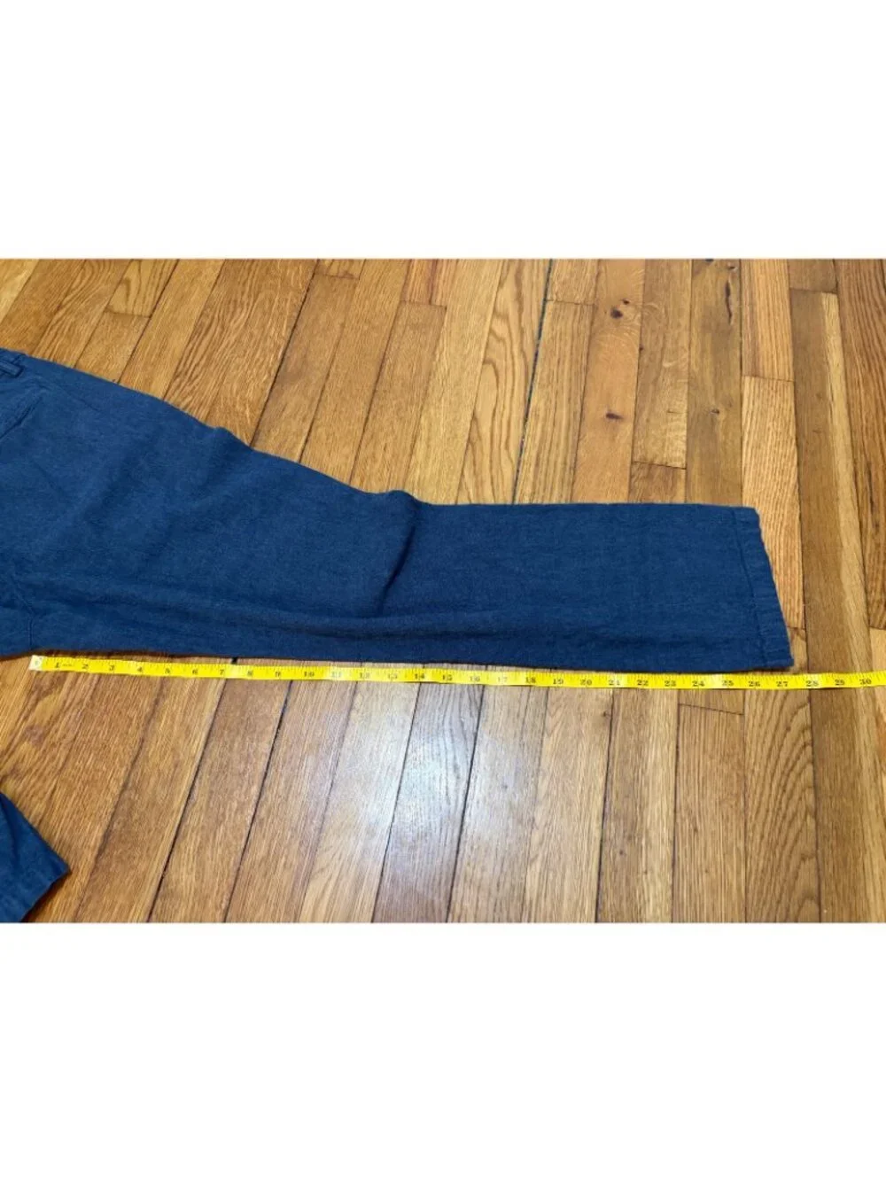 Old Navy Mens Slim Fit Pants Sz 31x28 (Tag 31x30) Blue Linen Cotton Casual Beach